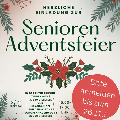 Einladung Seniorenadventsfeiern