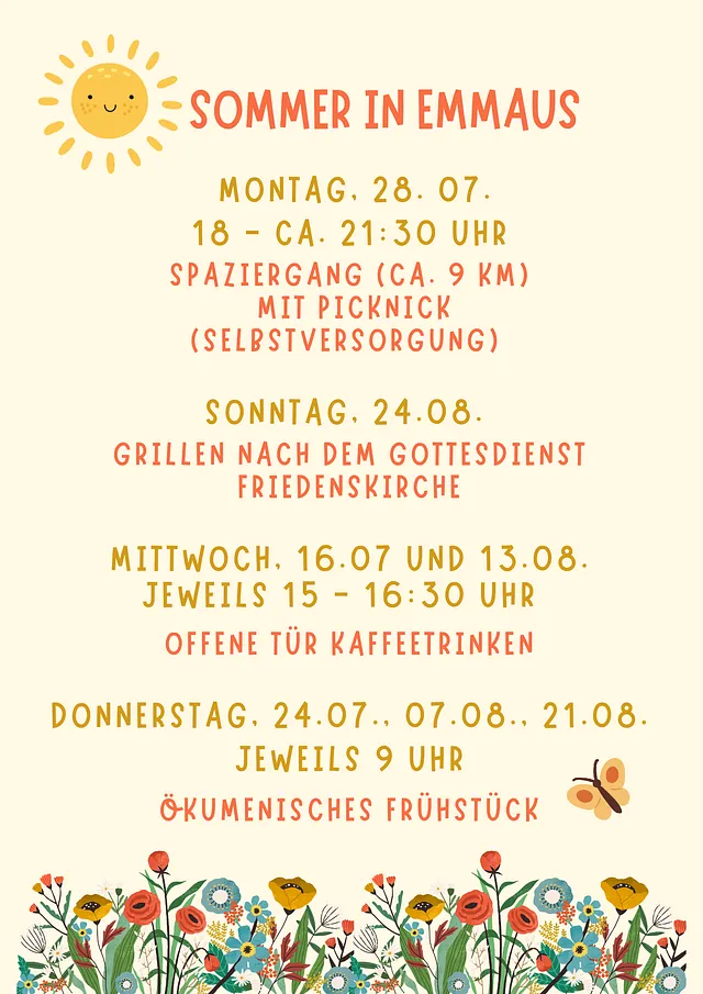 Plakat Sommer in Emmaus