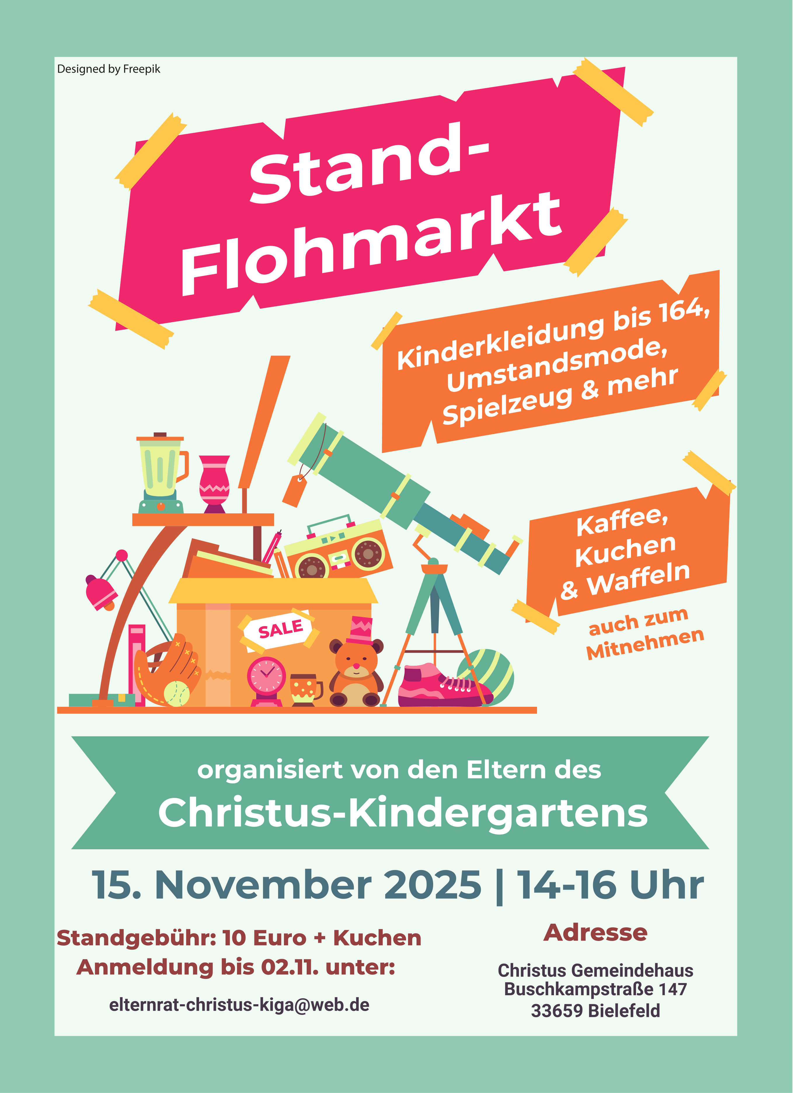 Plakat Flohmarkt Christus-Kita